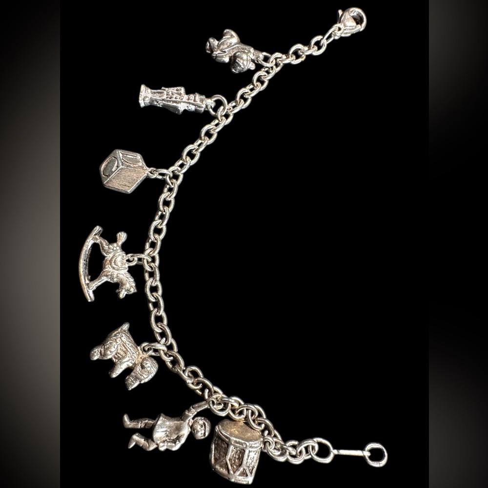 Tiffany & Co. Vintage 7-Charm Bracelet, Sterling Silver (Childrens) RARE Retired